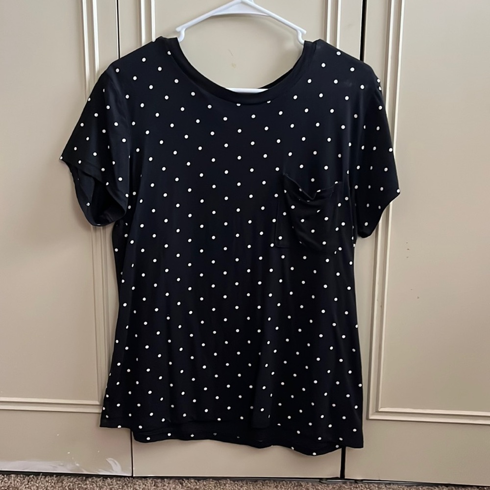 A & F Black Polka Dot Tee